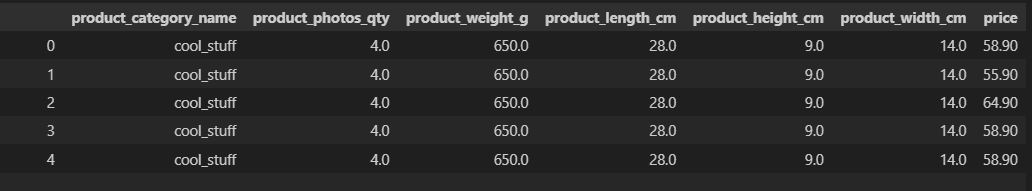 dataset format dynamic pricing